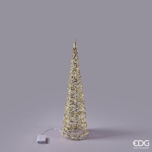 EDG Albero LED Stripes Cono Oro H 60 - immagine 3