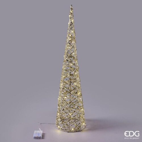 EDG Albero LED Stripes Cono Oro H 80 D 20 - immagine 3