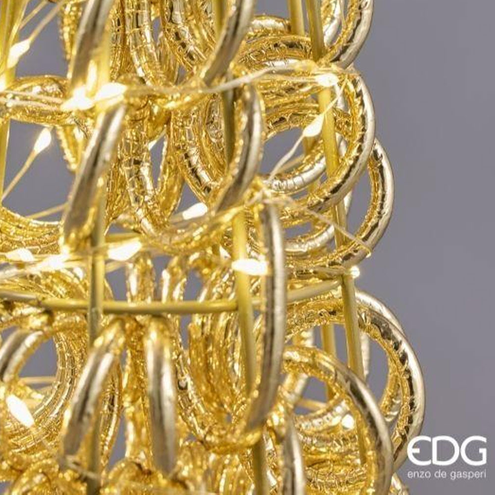 EDG Árbol LED rizado, cono dorado, 210 de altura - Imagen 2