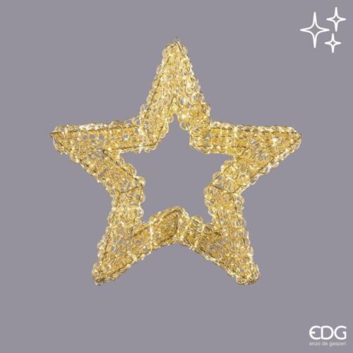 EDG Adorno de estrella LED rizado dorado D 78 - Imagen 3