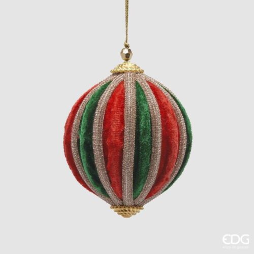 EDG Sfera Velluto Verde Rosso a Spicchi D 10
