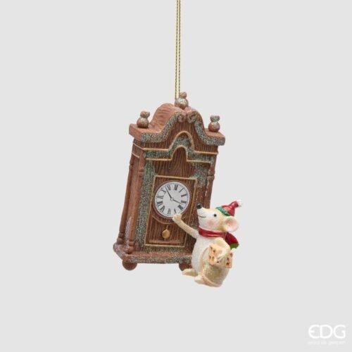 EDG Decorazione Orologio con Topino H 10