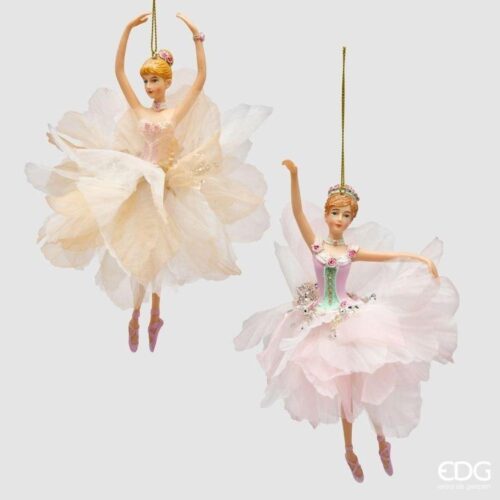 EDG Ballerina da Appendere Tutù Bianco Crema H 18 - 2 Ass.