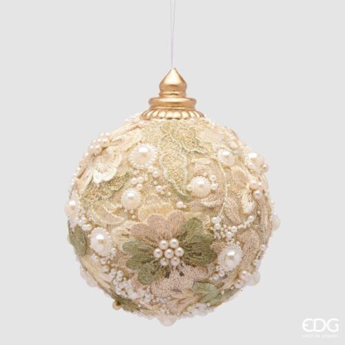 EDG Sfera Trama Pizzo Verde Oro D 12