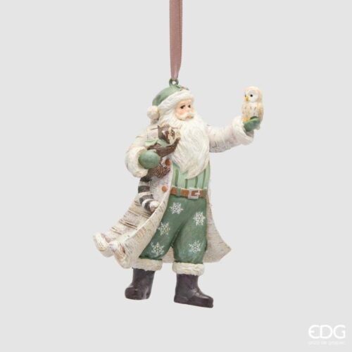 EDG Babbo Natale con Gufetti da Appendere H 11