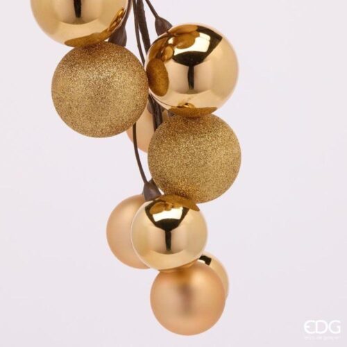 EDG Grappolo con Palline da Appendere Oro 16pz 47 CM - immagine 3