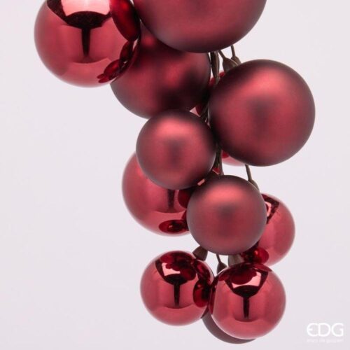EDG Grappolo con Palline da Appendere Bordeaux 15pz 45 cm - immagine 3