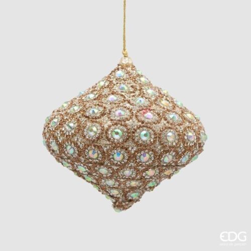 EDG Sfera a Forma di Pigna con Gemme Argento Oro D 10