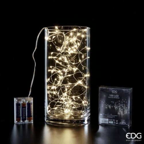 EDG Cuerda luminosa Microled 100 LED color marfil 7,4 m