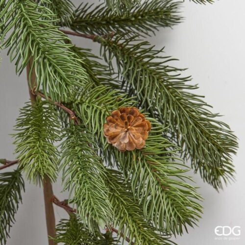 EDG Guirnalda de pino con piñas verdes, 180 de altura - Imagen 4