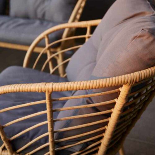 Alternative view of EDG Set de jardin en saule 4 pièces - Noisette