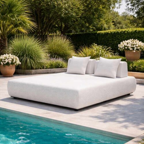 Lit d'extérieur EDG X2 - Gris clair