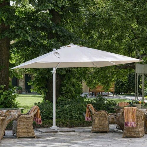 Ombrellone quadrato da giardino EDG Enzo De Gasperi - acciaio sabbia