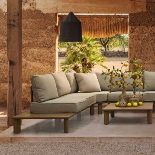 EDG Enzo de Gasperi Ensemble de jardin régulier 4 pièces - Sable d'aluminium