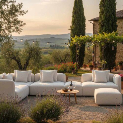 Ensemble de jardin Arnold 6 pièces EDG Enzo de Gasperi - gris aluminium