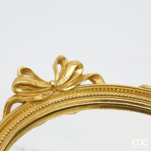EDG Vassoio Decorativo Fiocchi Ovale Oro H 5 L 37 - immagine 2