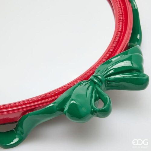 EDG Vassoio Decorativo Fiocchi Ovale Rosso Mix H 6 L 51 - immagine 3