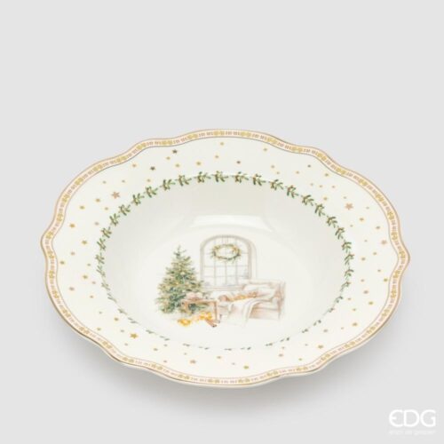 EDG Service de Table Cheminée Blanc Vert pour 6 personnes 24 Pcs – Image 5