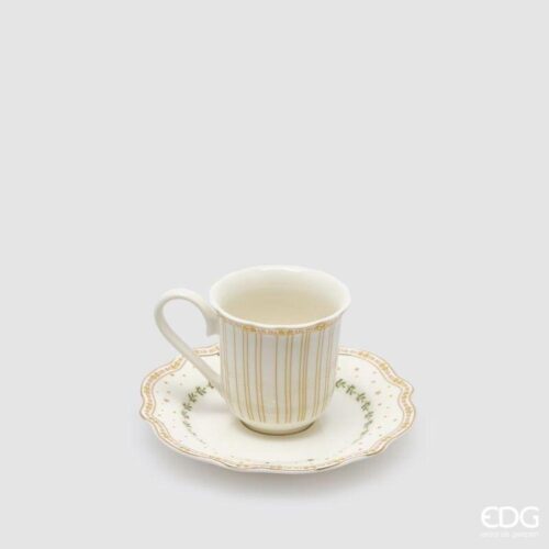 Alternative view of EDG Lot de 6 Tasses à Café Caminetto Blanc Vert H 6