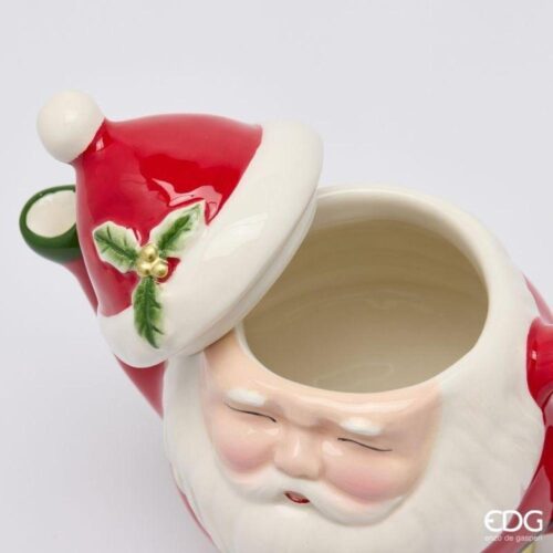 Alternative view of EDG Teiera Babbo Natale Bianco Rosso H 18