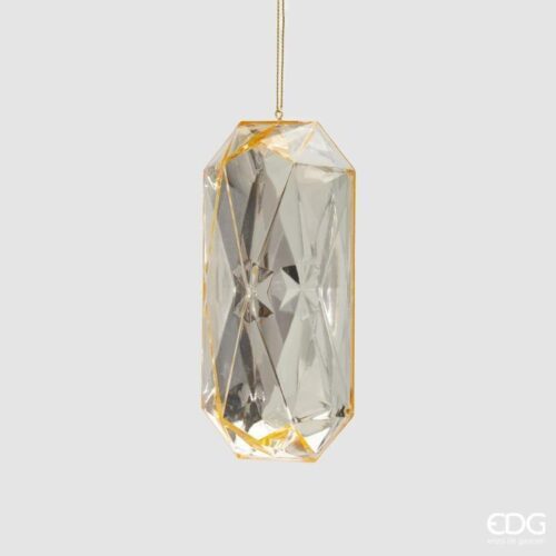 EDG Addobbo Diamante Rettangolare da Appendere Champagne H 14,5