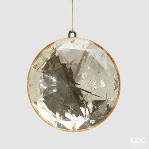 EDG Addobbo Diamante Rotondo da Appendere Champagne D 12,5