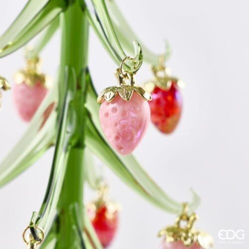 EDG Petit Sapin Pin Fraises Vert Rouge H 46 D 12,5 – Image 3