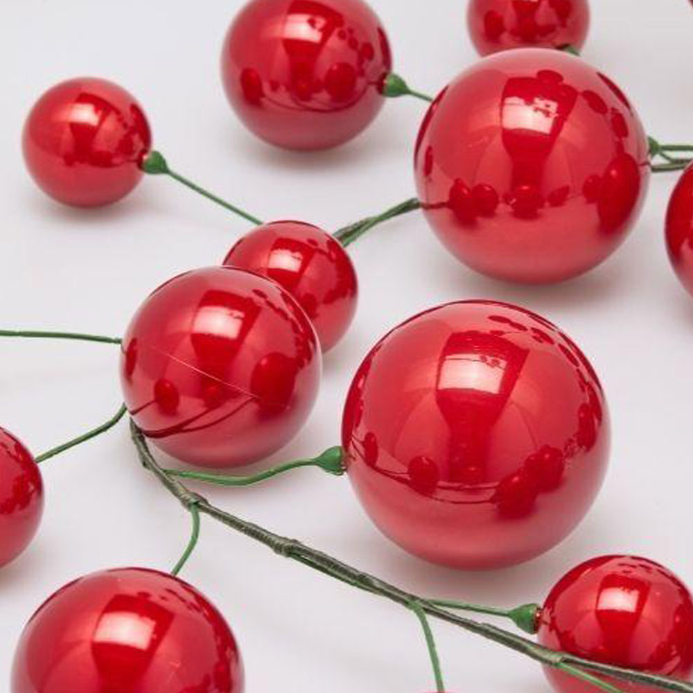 EDG Festone Pallemix Rosso L 280 - 47 Palline - immagine 3