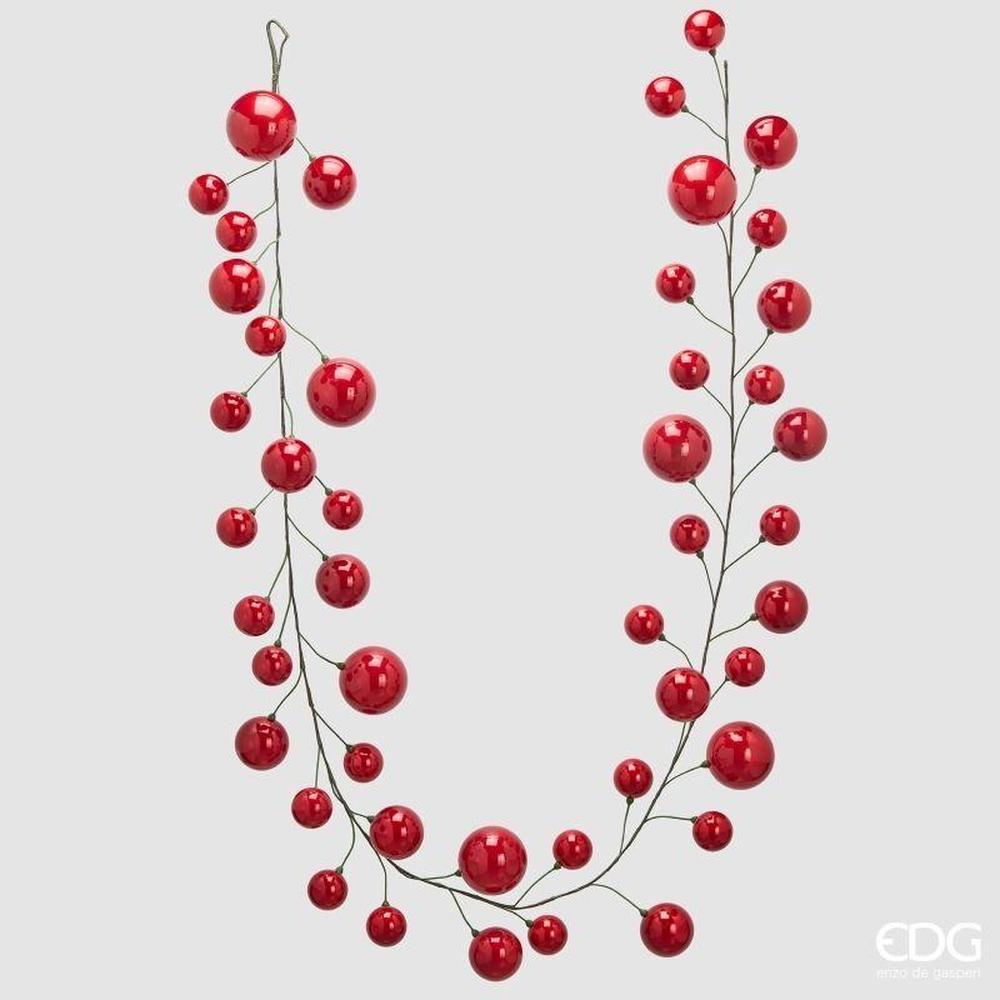 EDG Festone Pallemix Rosso L 280 - 47 Palline - immagine 5
