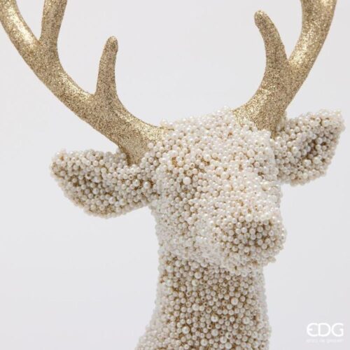 Alternative view of EDG Renna Decorativa Perle Champagne H 54,5