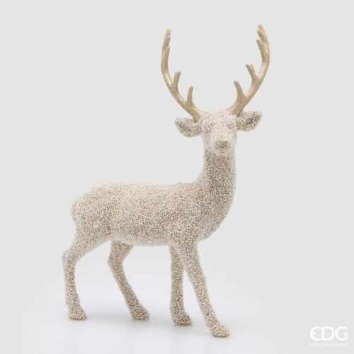 EDG Renna Decorativa Perle Champagne H 54,5
