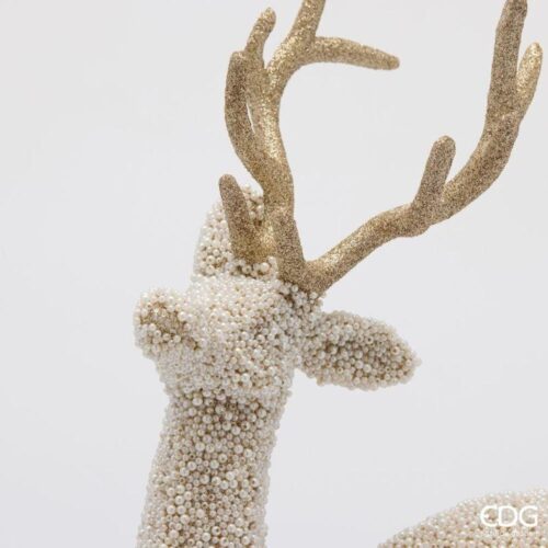 Alternative view of EDG Renne Décorative Perles Champagne H 51
