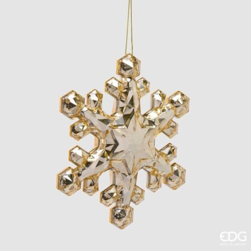 Alternative view of EDG Addobbo Diamante Fiocco di Neve da Appendere Champagne H 23,5