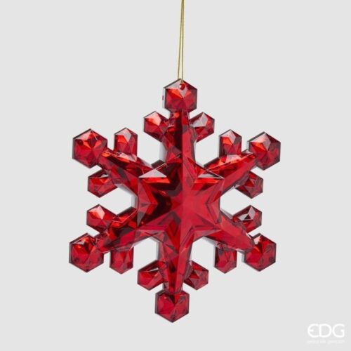 Alternative view of EDG Decoro Diamante Fiocco di Neve Rosso H 23,5
