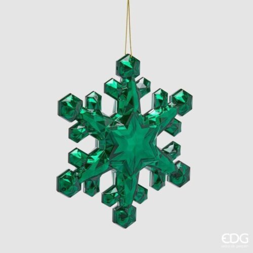 Alternative view of EDG Decoro Diamante Fiocco di Neve Verde H 23,5