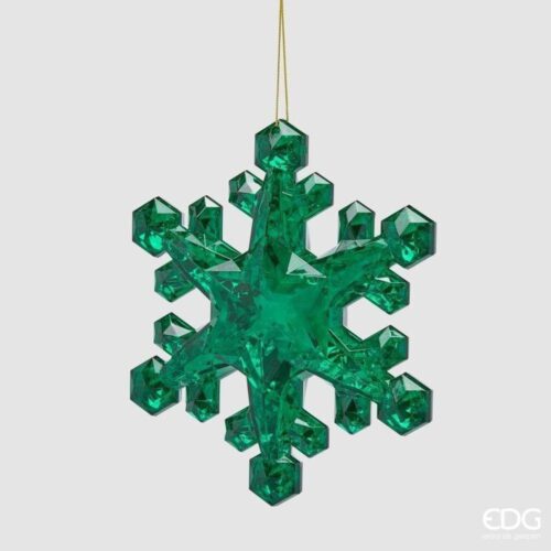 EDG Decoro Diamante Fiocco di Neve Verde H 23,5