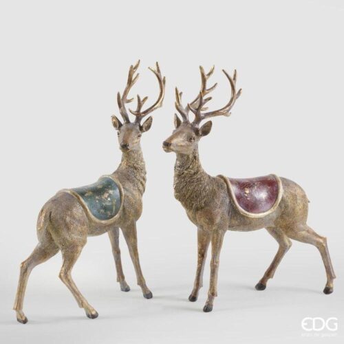 EDG Coppia Renne Verde e Rosso H 43