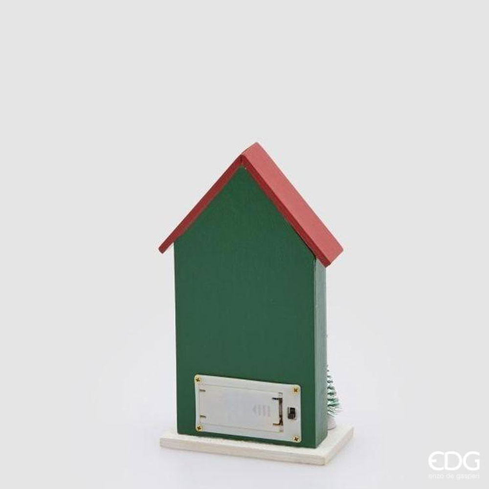 EDG Casetta Natalizia LED Verde Rosso H 19 L 11,5 - immagine 6