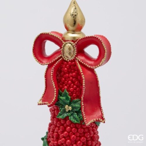 Alternative view of EDG Alberello Pino con Fiocco Verde Rosso H 48 D 13,5