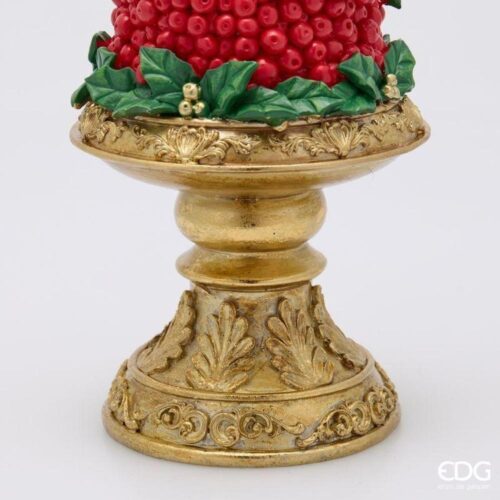 EDG Alberello Pino con Fiocco Verde Rosso H 48 D 13,5 - immagine 3