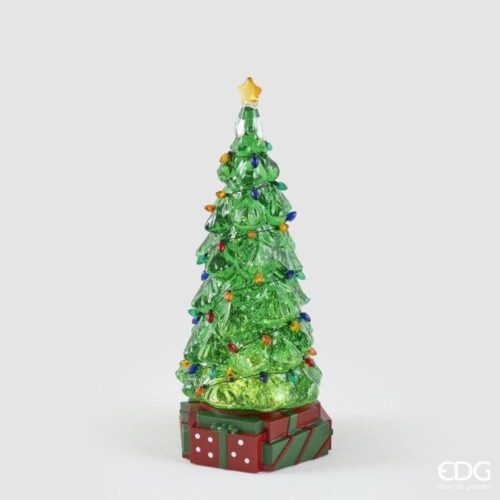 EDG Alberello Pino Decori LED Verde Rosso H 31 D 13
