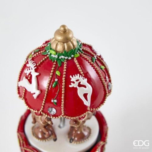 EDG Carillon Renne Giostra Rosso H 17 D 7,5 - immagine 3