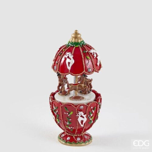 EDG Carillon Renne Giostra Rosso H 17 D 7,5 - immagine 4
