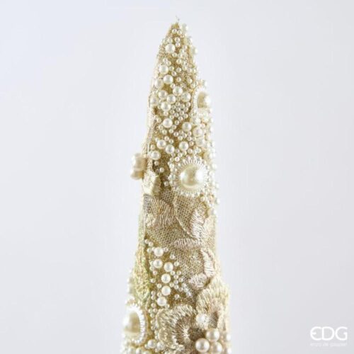 Alternative view of EDG Cono Pizzo Decorativo Verde Oro H 51