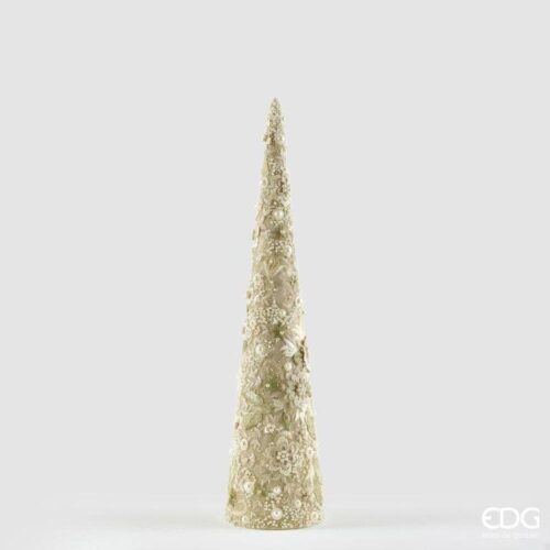 EDG Cono Pizzo Decorativo Verde Oro H 61