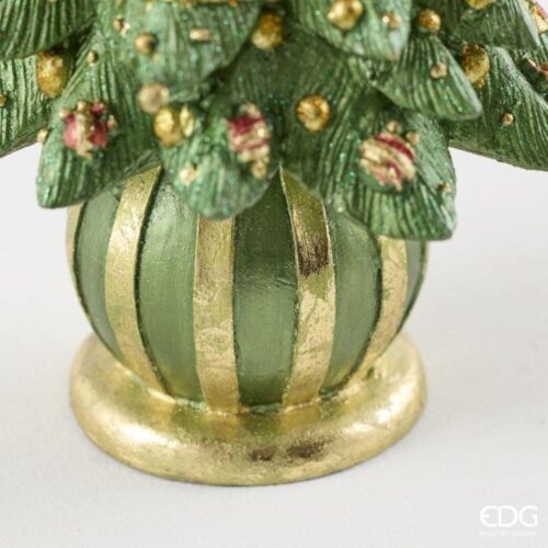 EDG Alberello Pino Decoglitter Verde Rosso H 43 D 20 - immagine 3