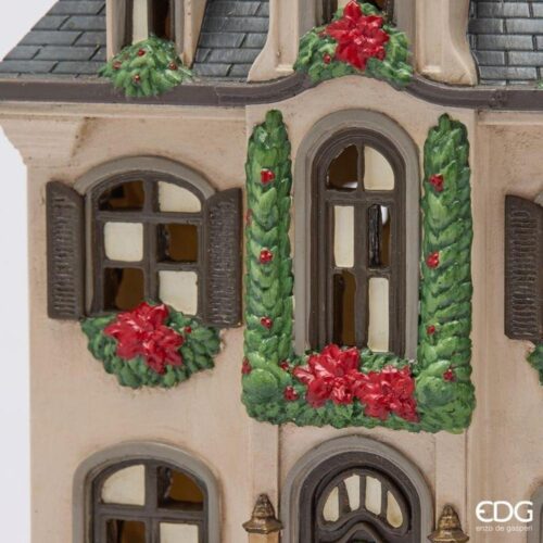EDG Casetta Natalizia LED Multicolor H 21 L 17 - immagine 3