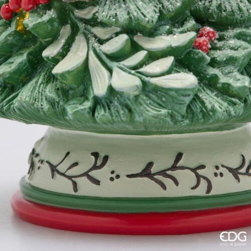 Alternative view of EDG Alberello Pino Uccelli LED Verde Rosso H 40 D 20