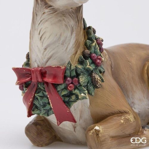 EDG Renna Stesa Decorativa Nocciola H 41 L 36 - immagine 3