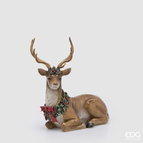EDG Renna Stesa Decorativa Nocciola H 41 L 36